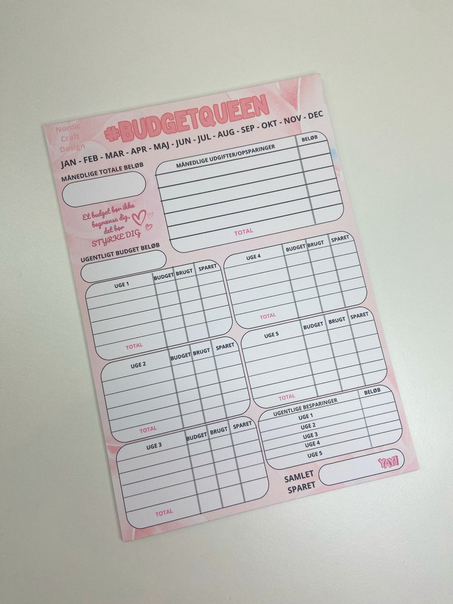 #BUDGETQUEEN notesblok