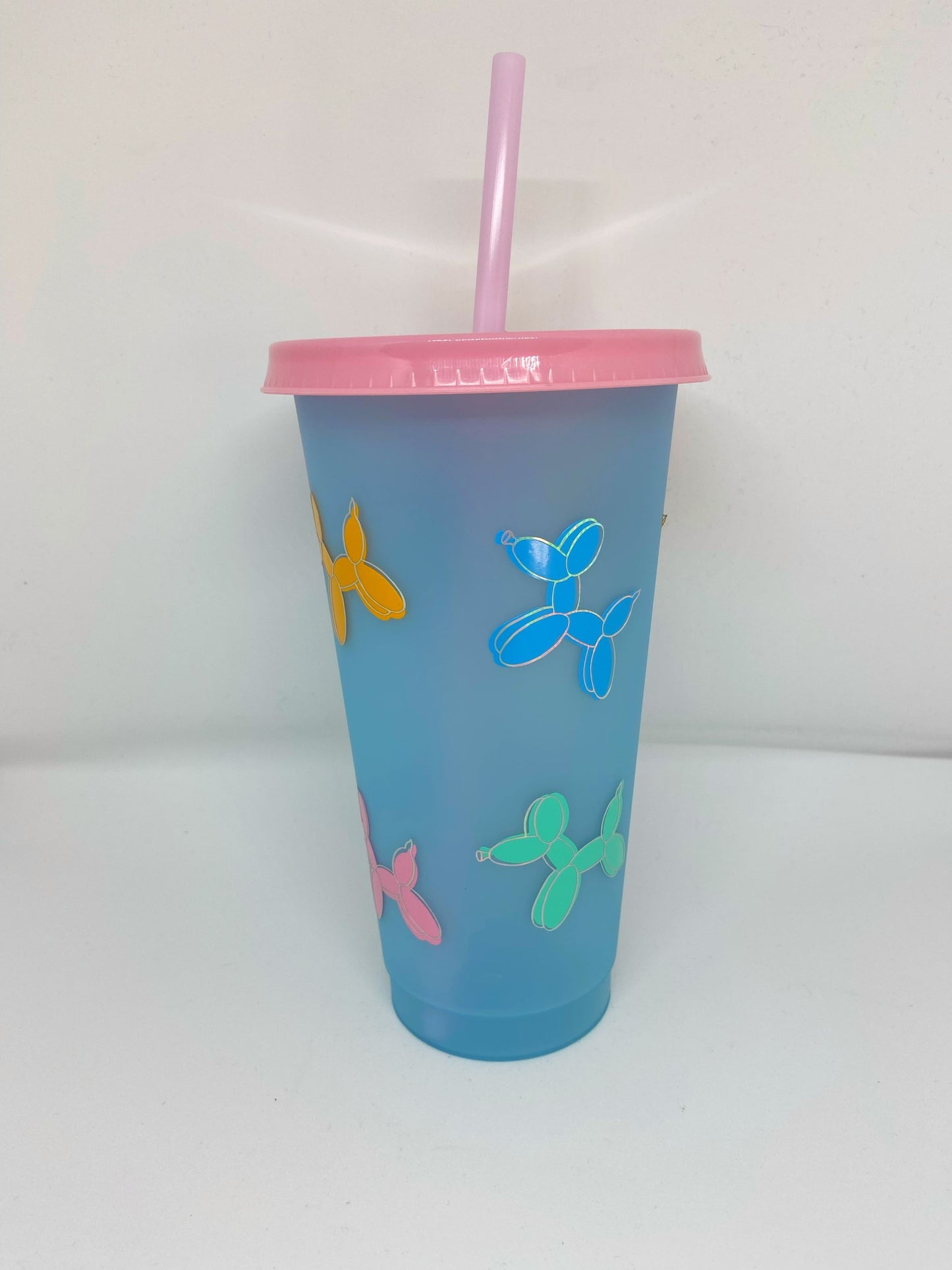 Farveskiftende tumbler med ballonhunde