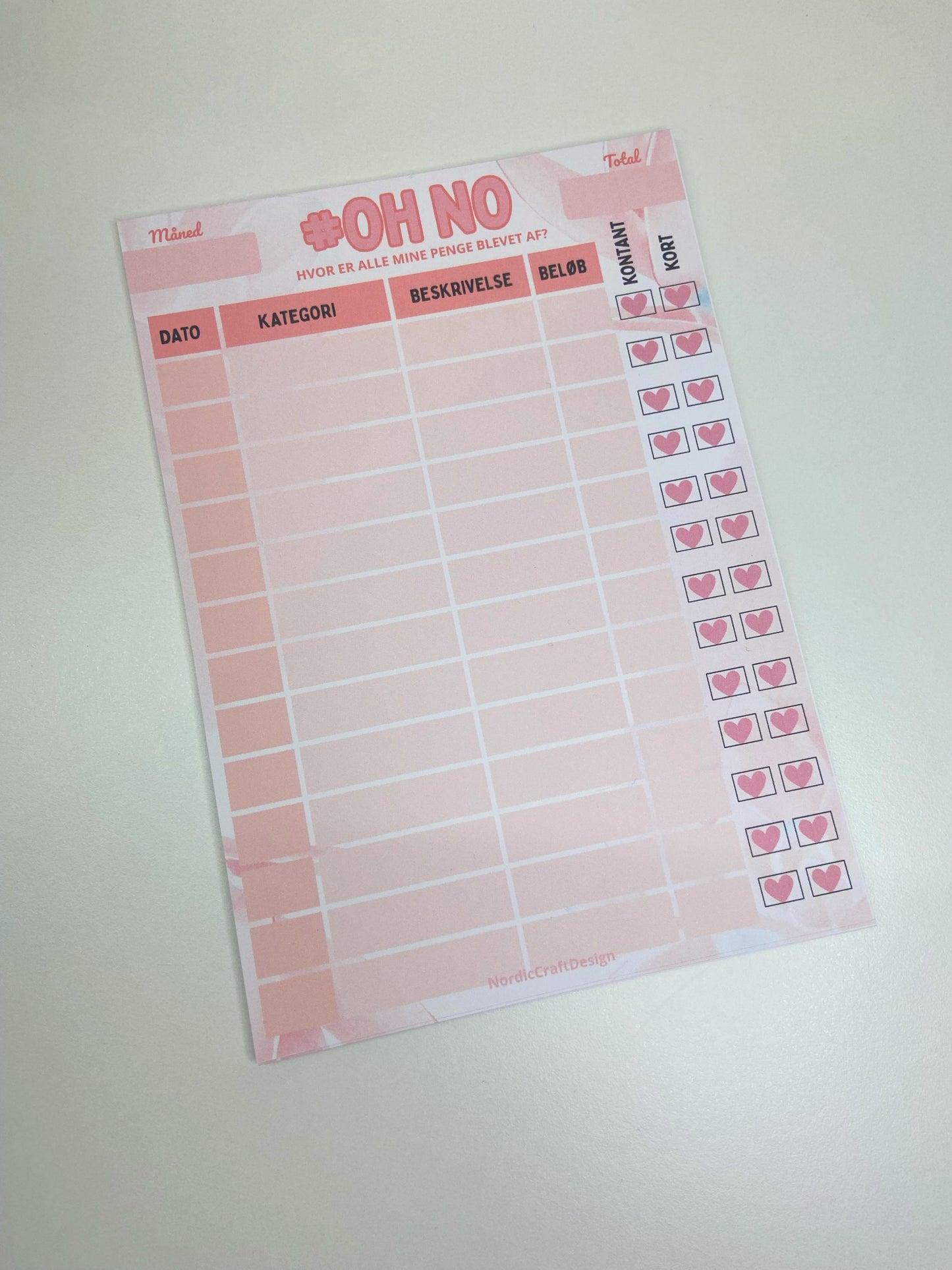 #OH NO - hvor er alle mine penge blevet af? notesblok