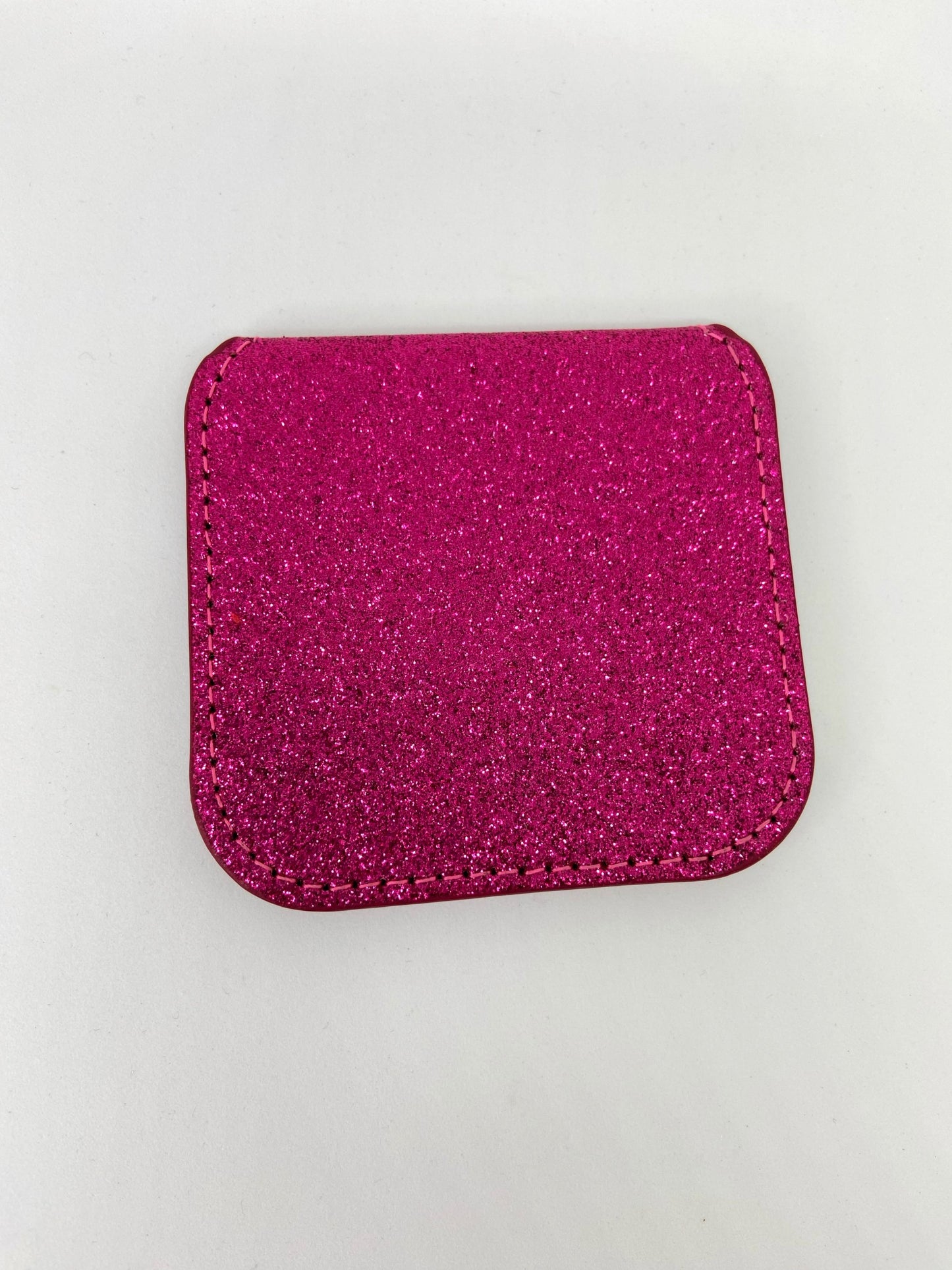 Pink chunky glimmer spejl - personligt spejl med navn