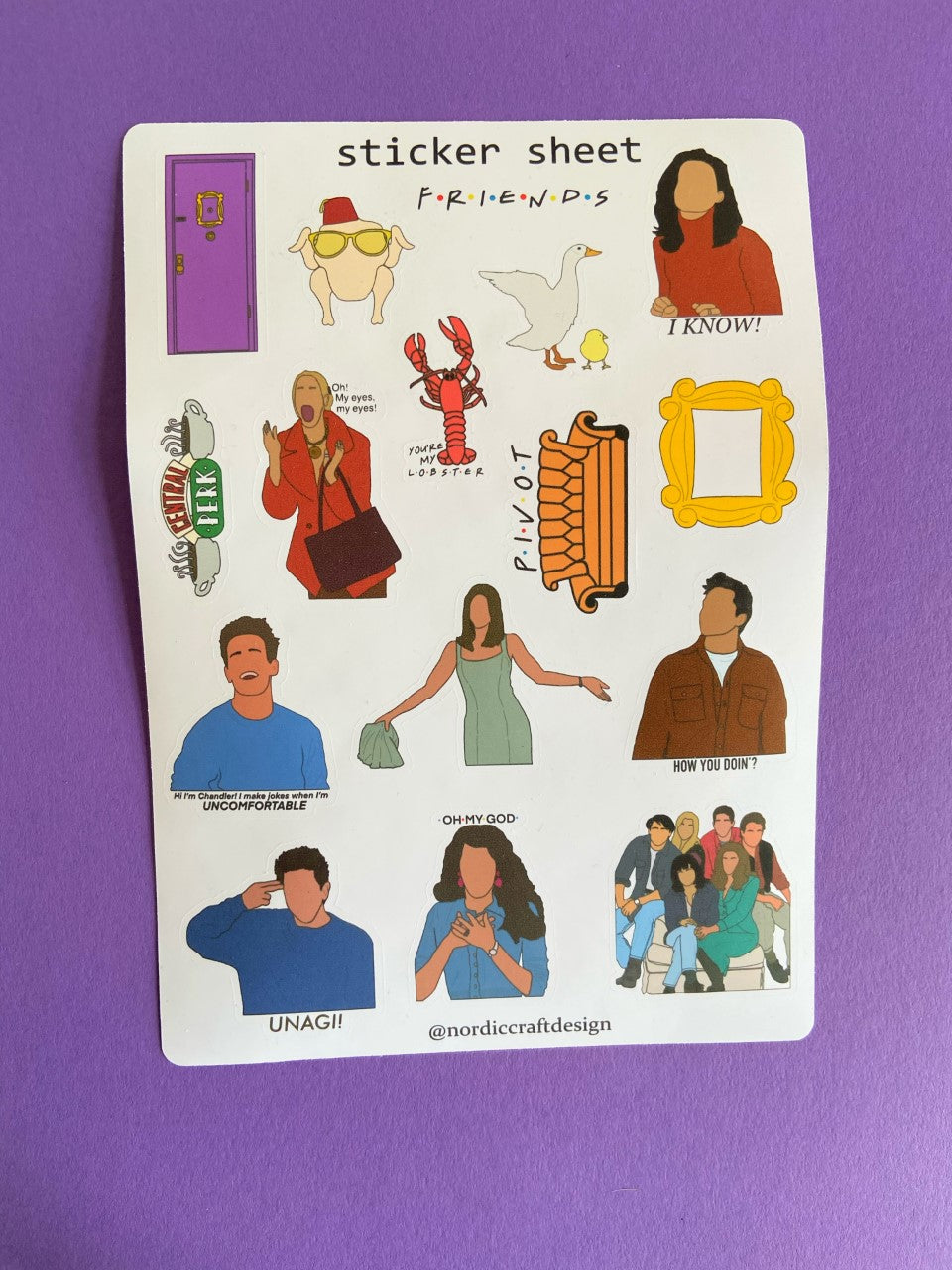 FRIENDS sticker sheet