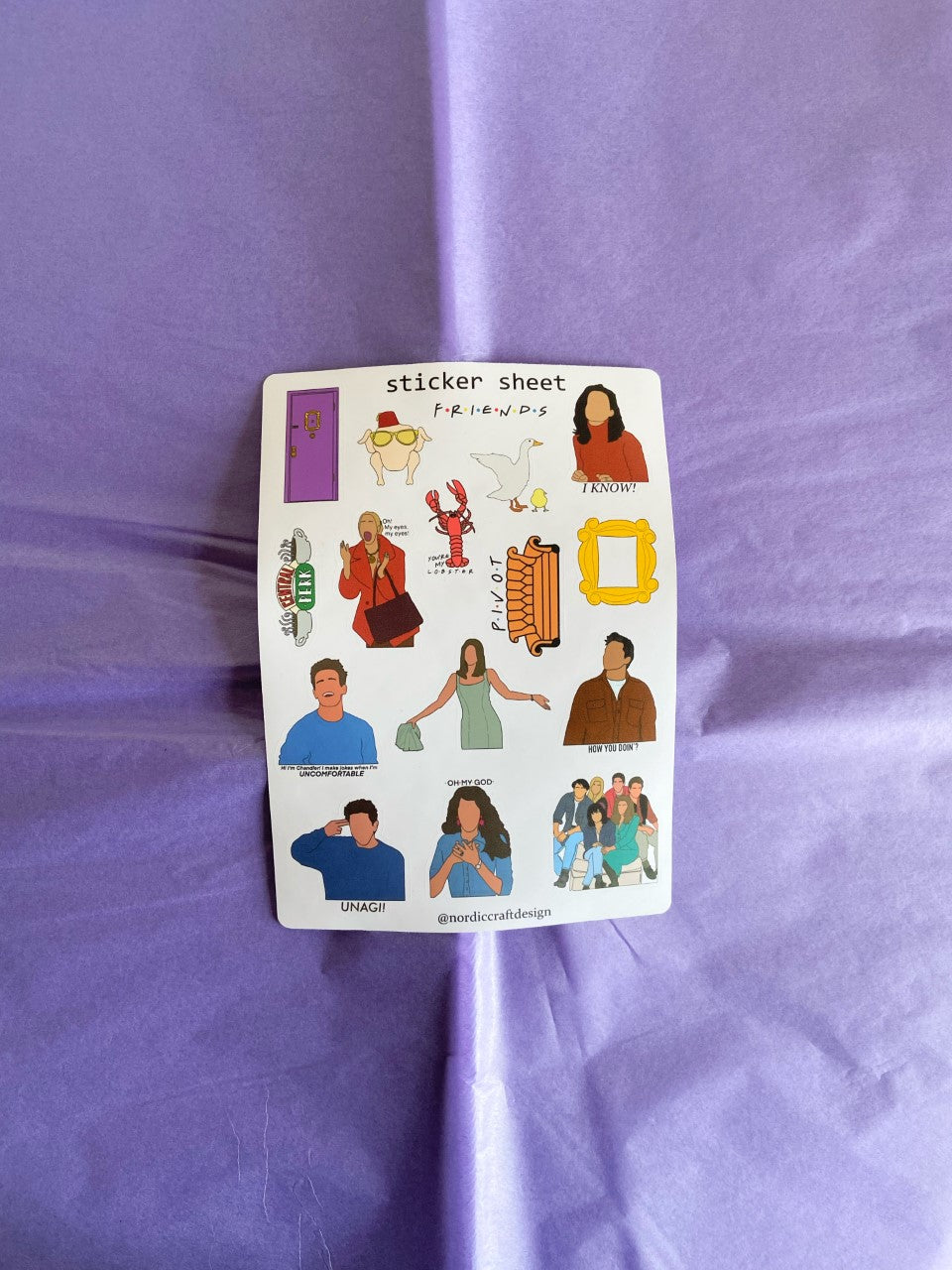 FRIENDS sticker sheet
