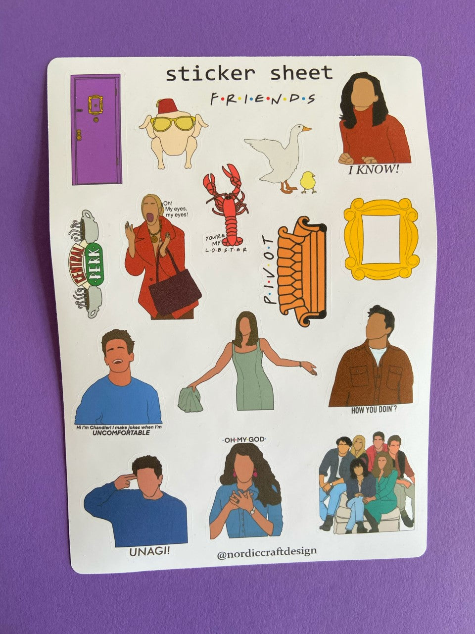 FRIENDS sticker sheet