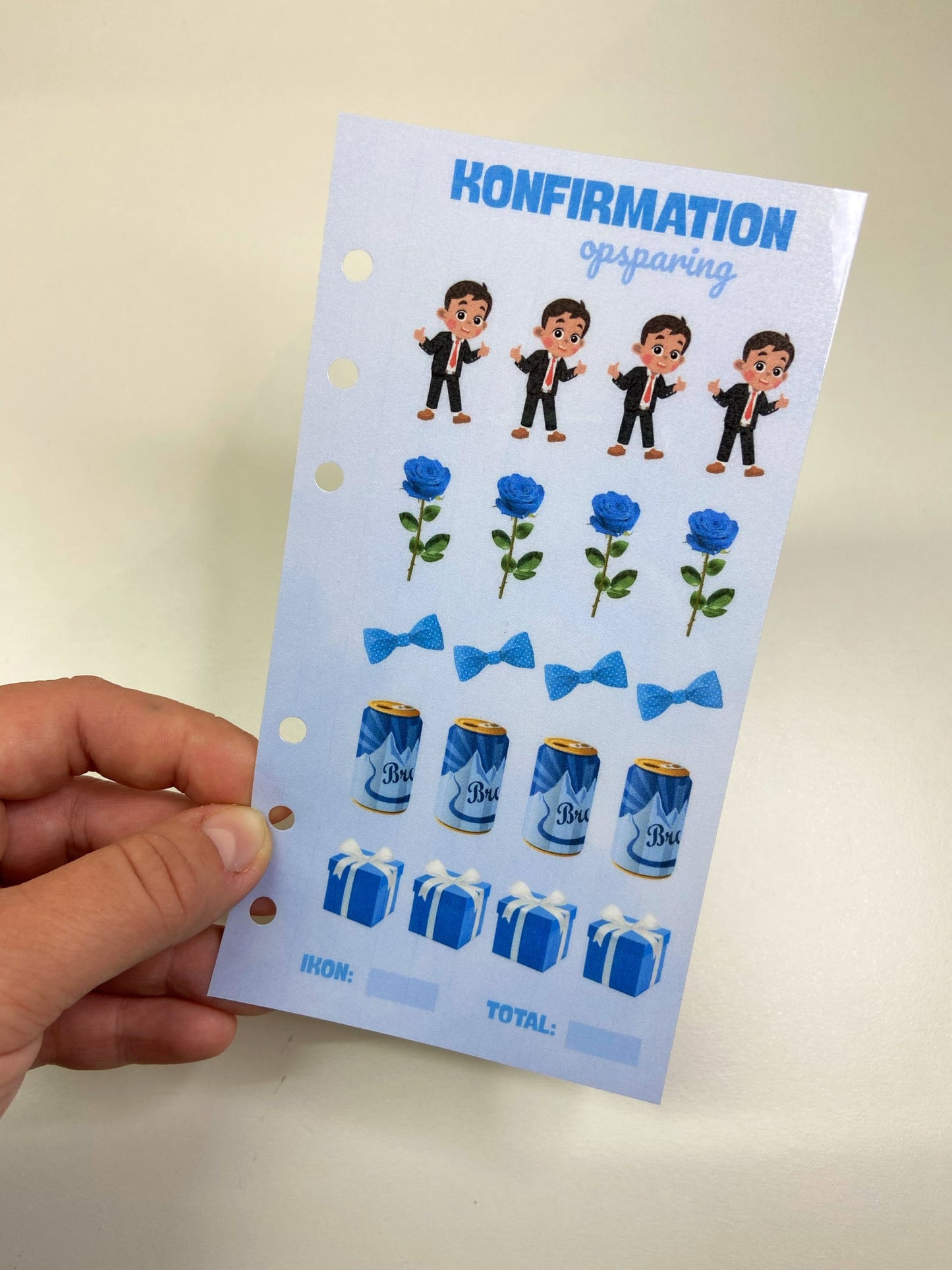 KONFIRMATION OPSPARING - blå